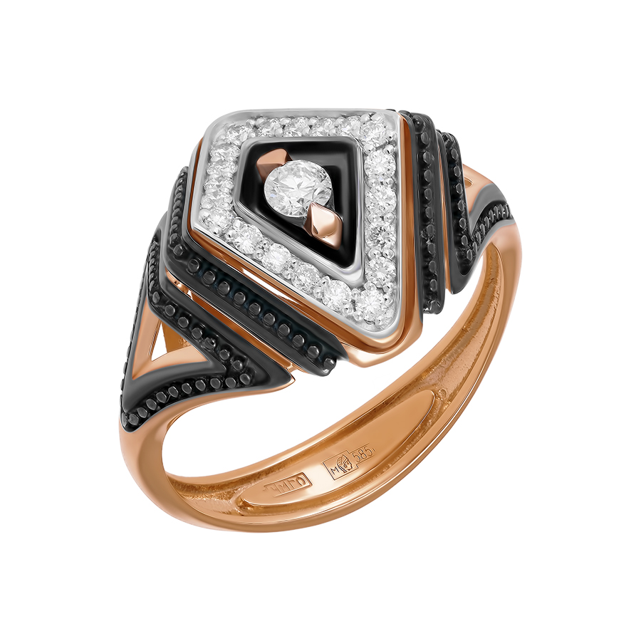 Кольцо, золото, бриллиант, R4025101-02